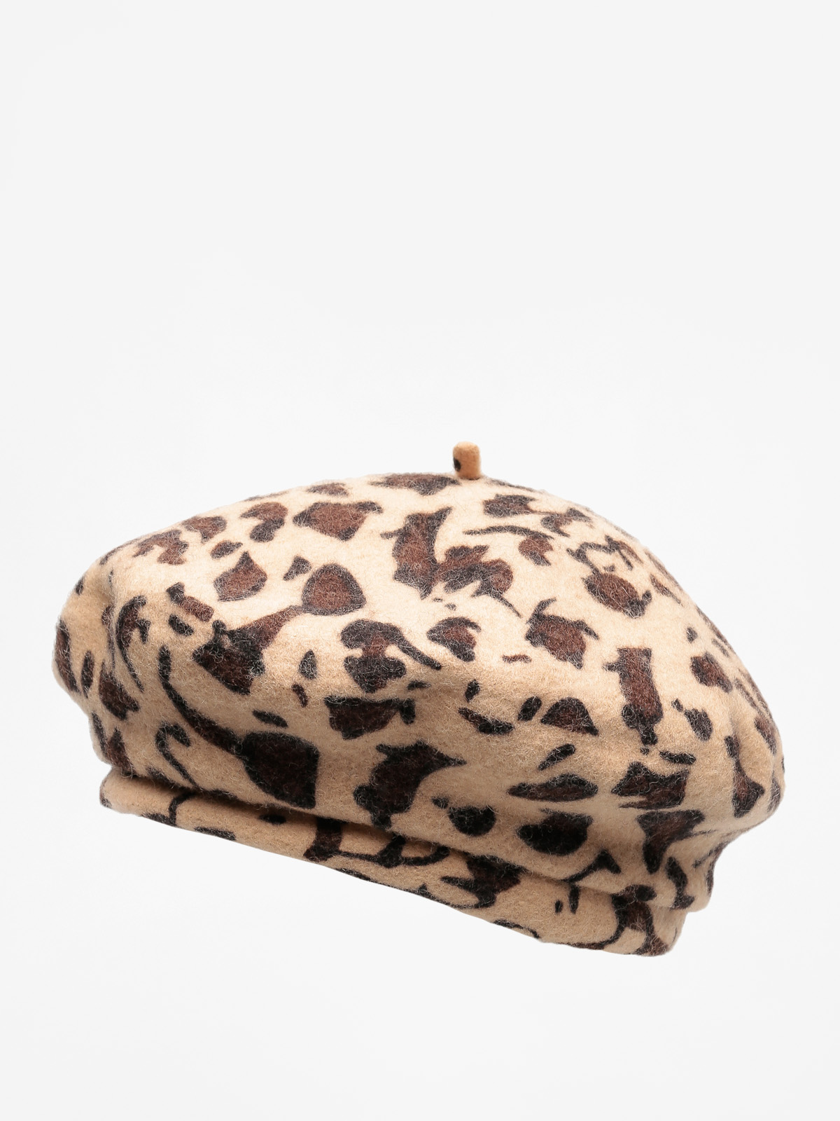 leopard flat cap