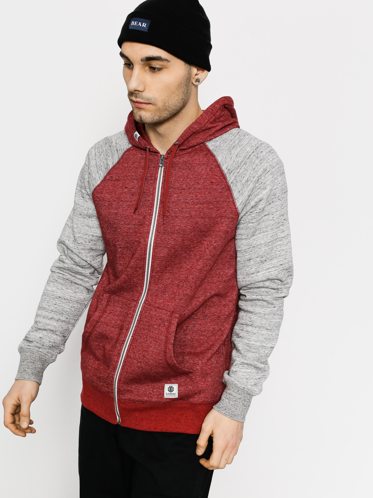 Element Hoodie Meridian Block ZHD (red dalhia)