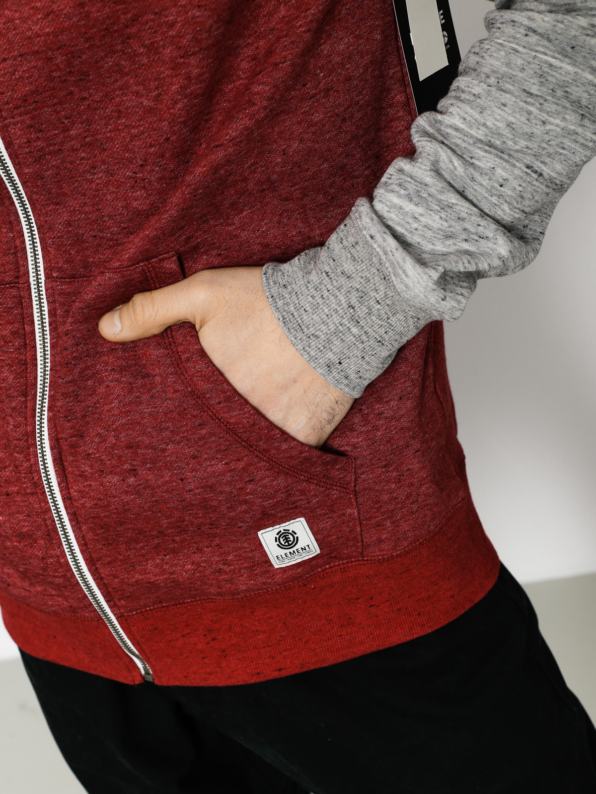 Element Hoodie Meridian Block ZHD (red dalhia)