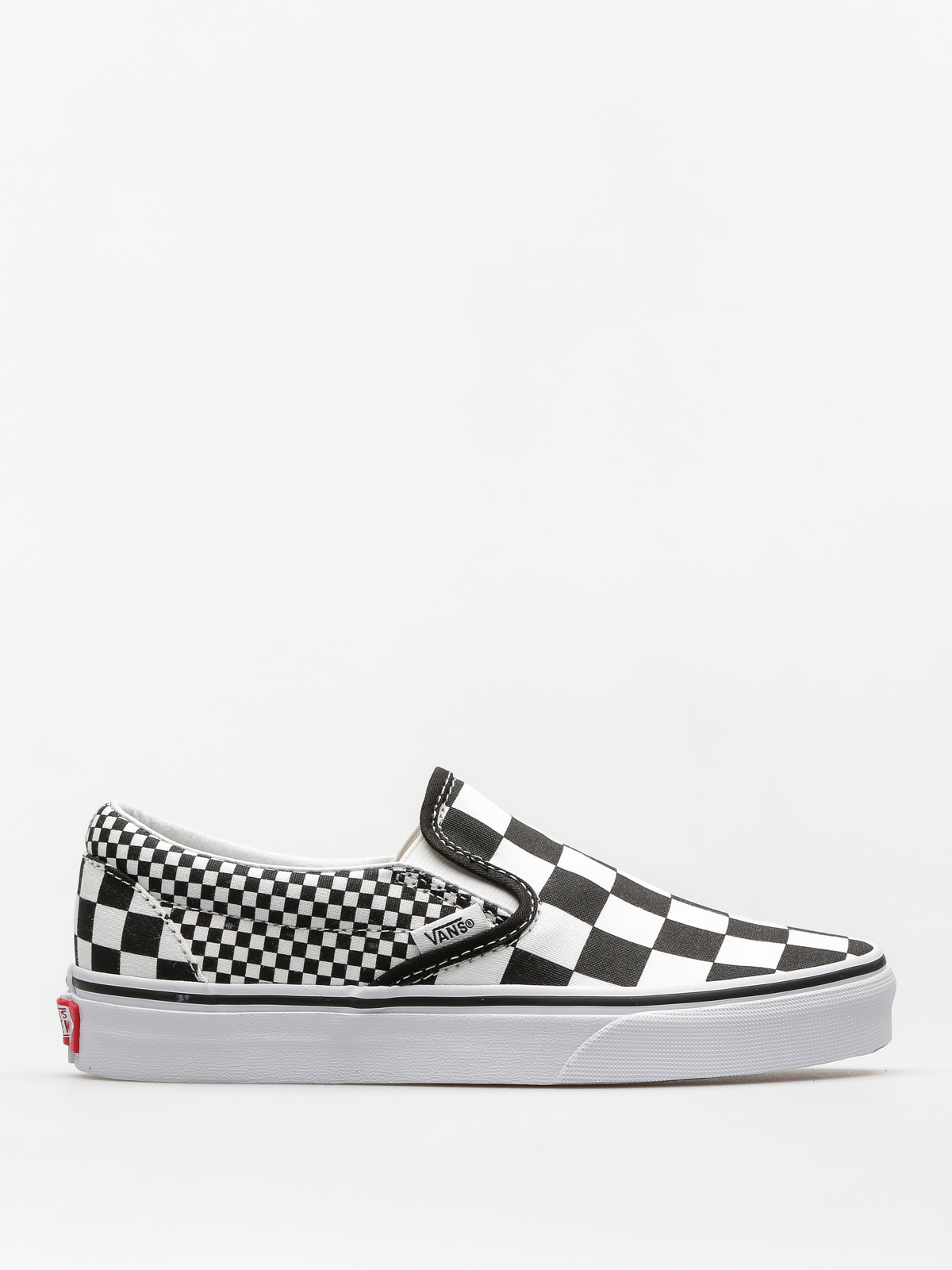 vans classic slip on trainers black white mix check