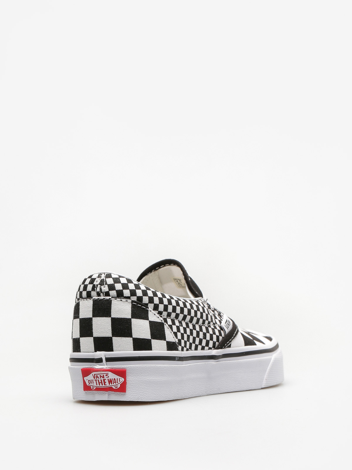 vans classic slip on trainers black white mix check