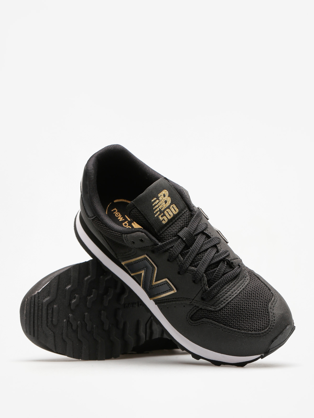 New Balance Shoes 500 Wmn black (black/gold)