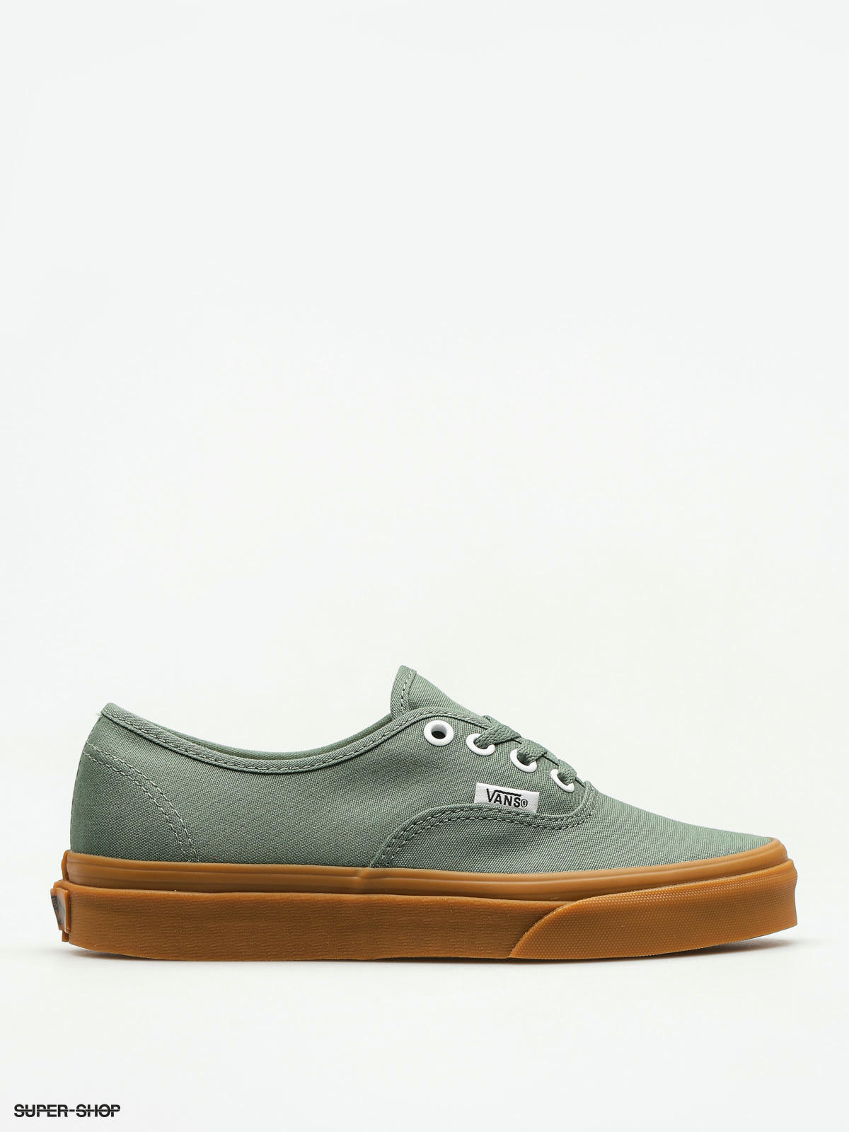 vans authentic green gum sole