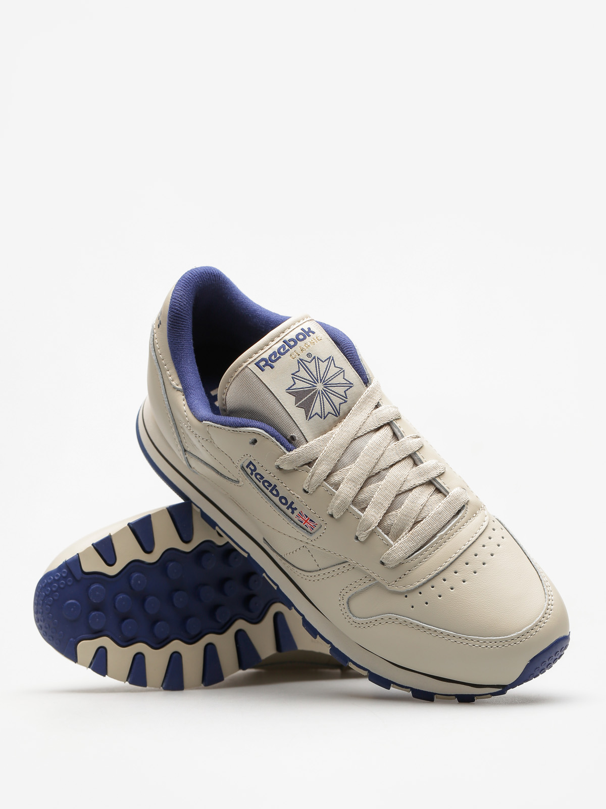 Reebok Shoes Cl Lthr Wmn Ecru Navy