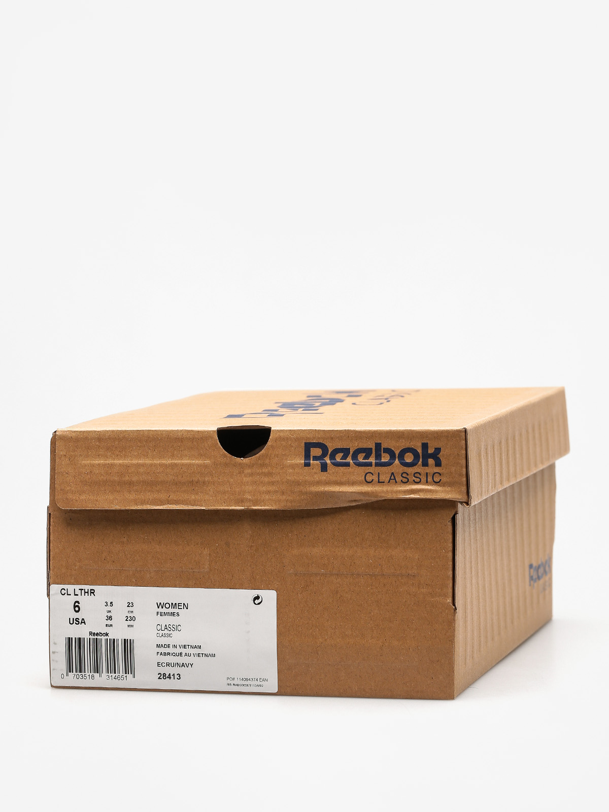 Reebok Shoes Cl Lthr Wmn Ecru Navy