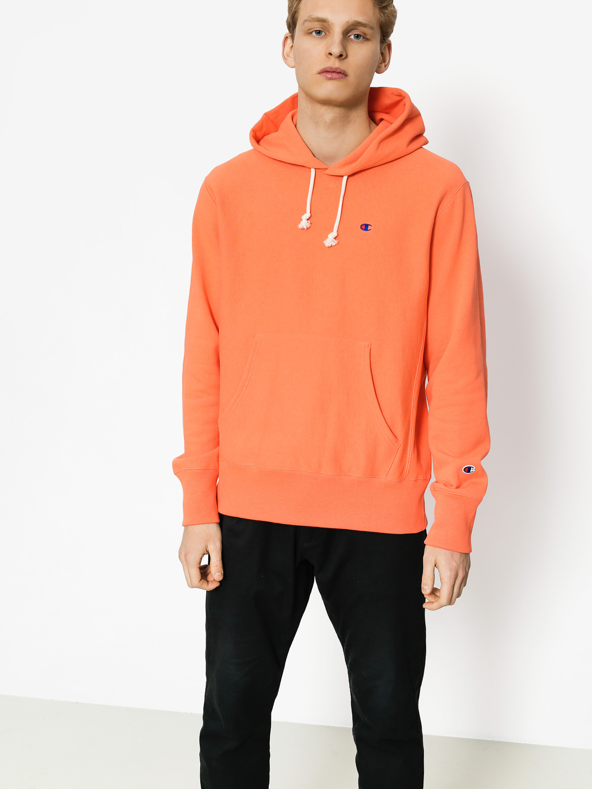Mens Hoodies Orange Champion Reverse Weave Hoodie Champion Hoodie