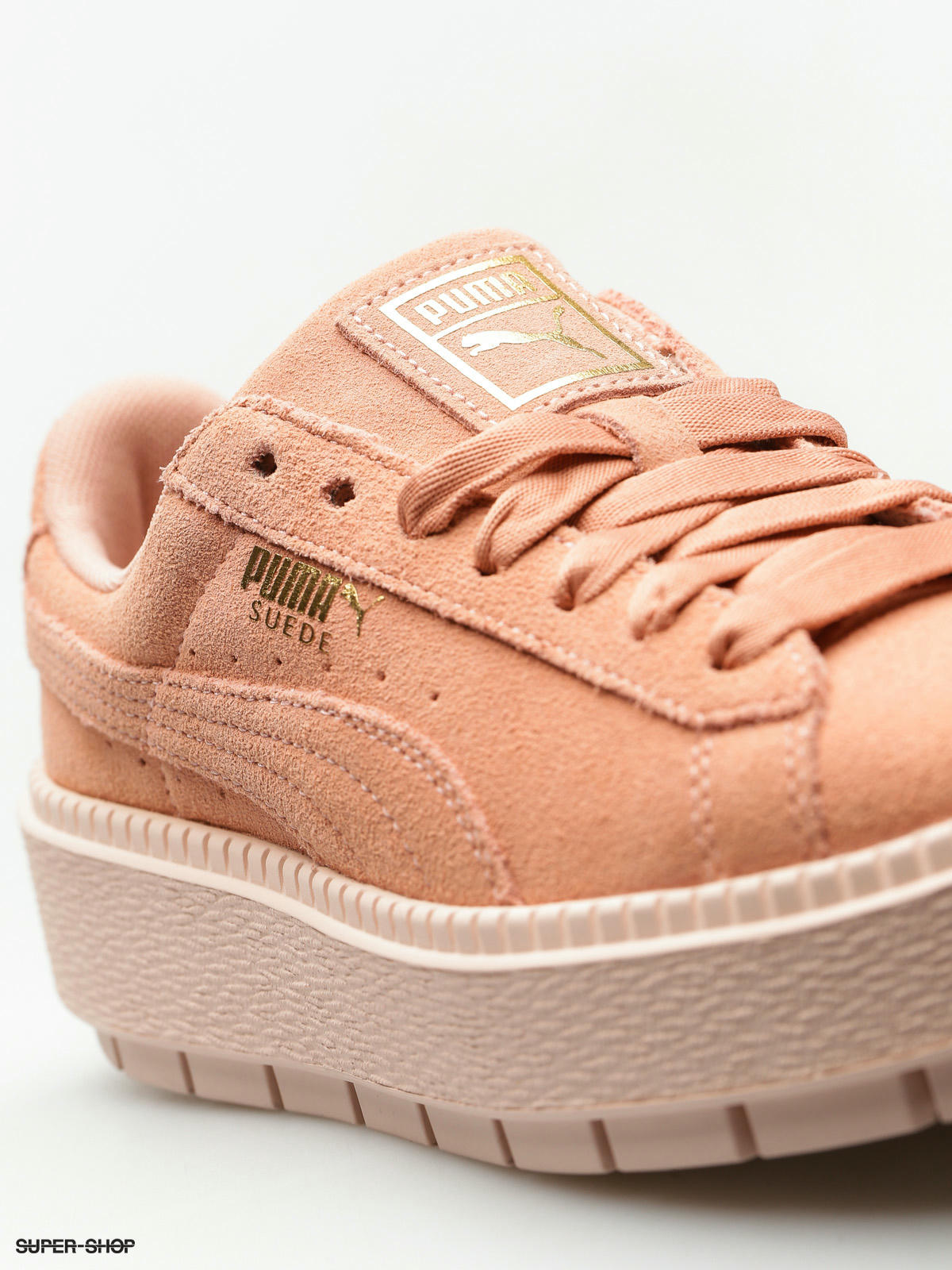 Puma suede best sale platform trace beige