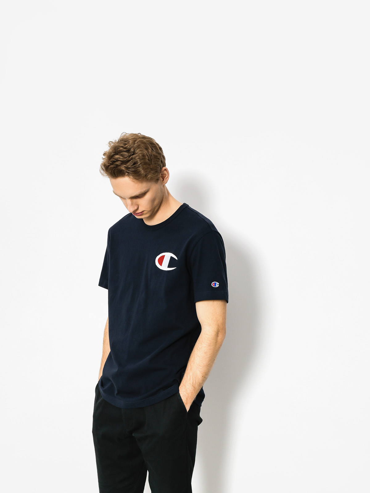 navy champion t shirt