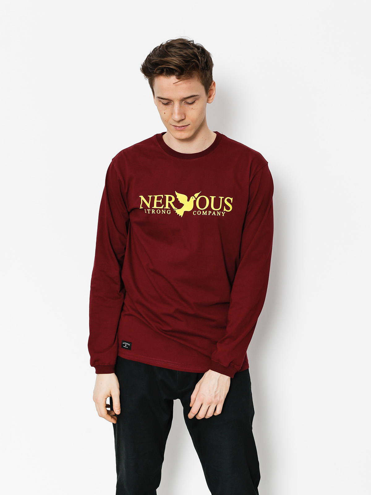 Nervous Longsleeve Classic (maroon)