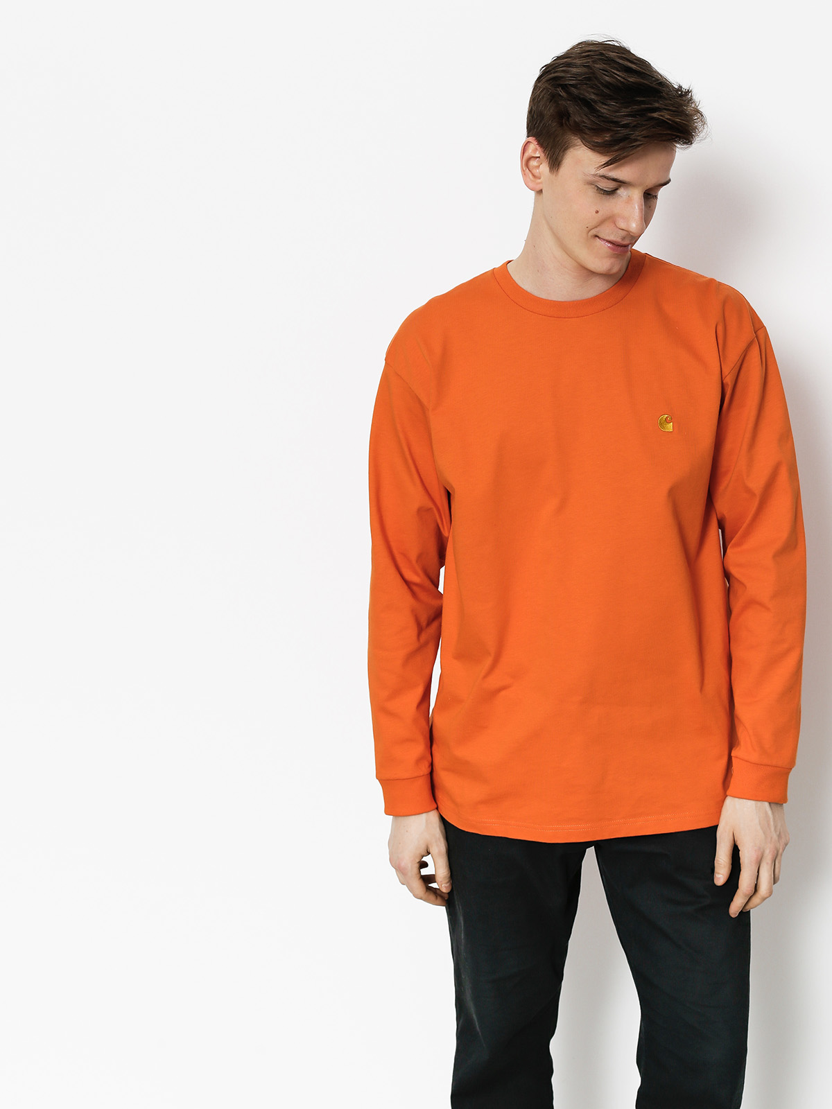 Carhartt Longsleeve Chase (jaffa/gold)