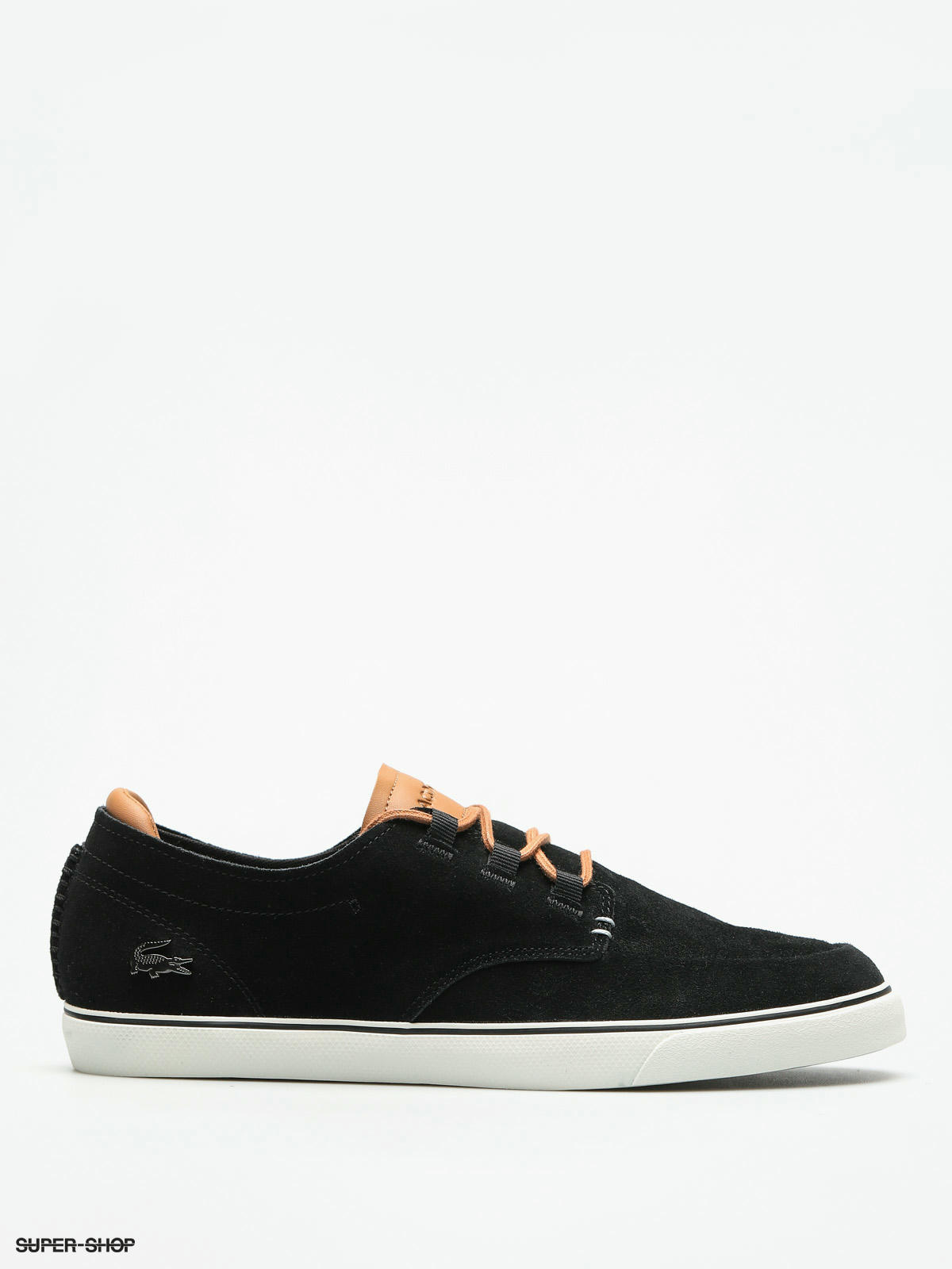 lacoste black esparre deck trainers