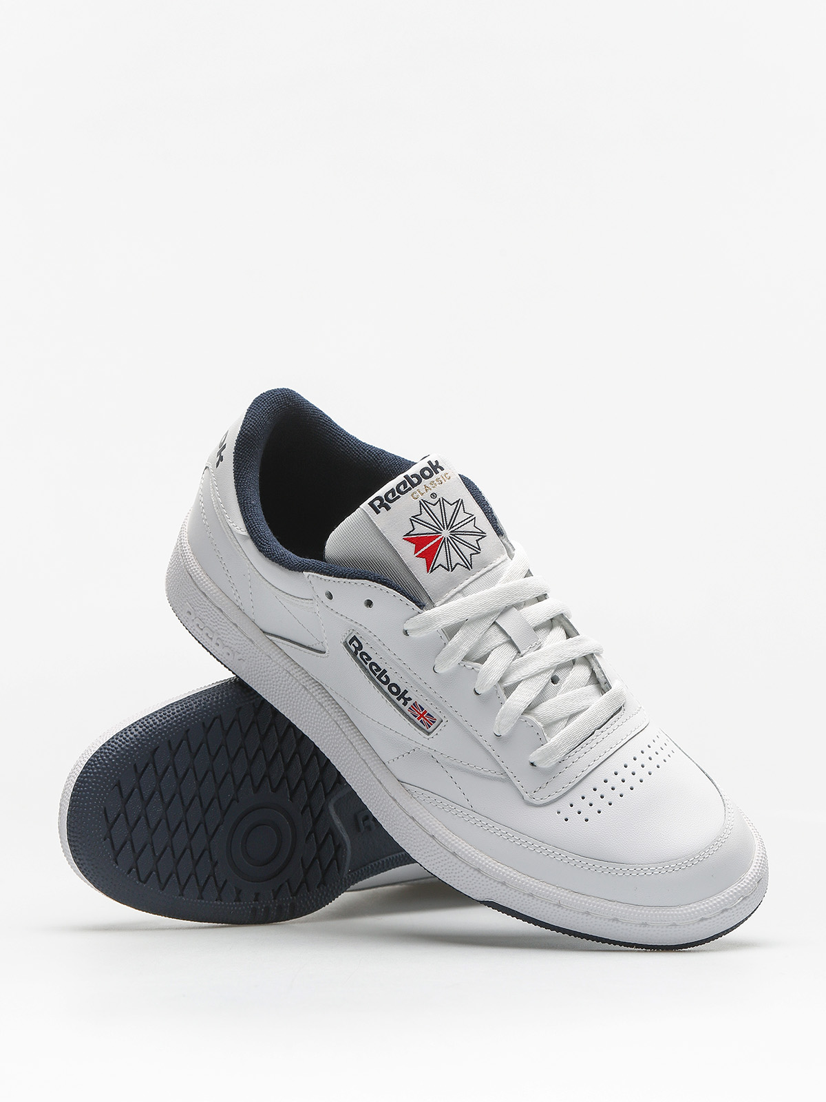 reebok classic club c 85 white navy