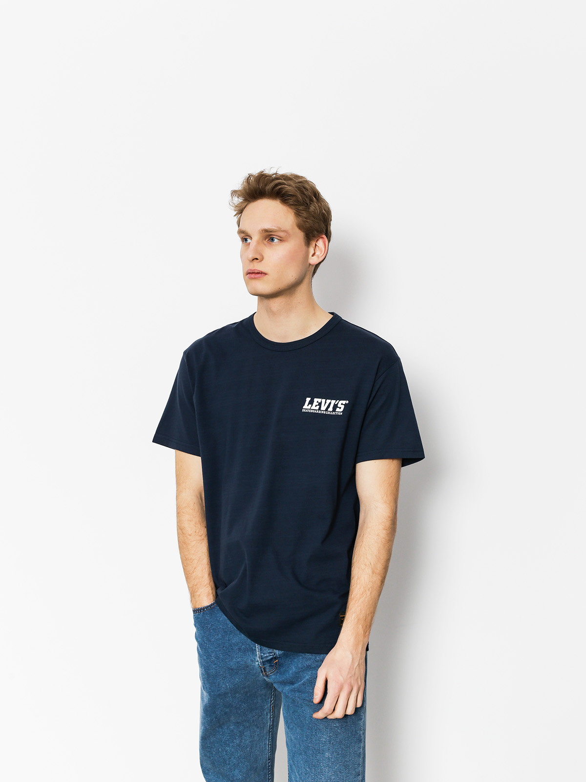 Levi s T shirt Graphic Logo Small navy blue navy