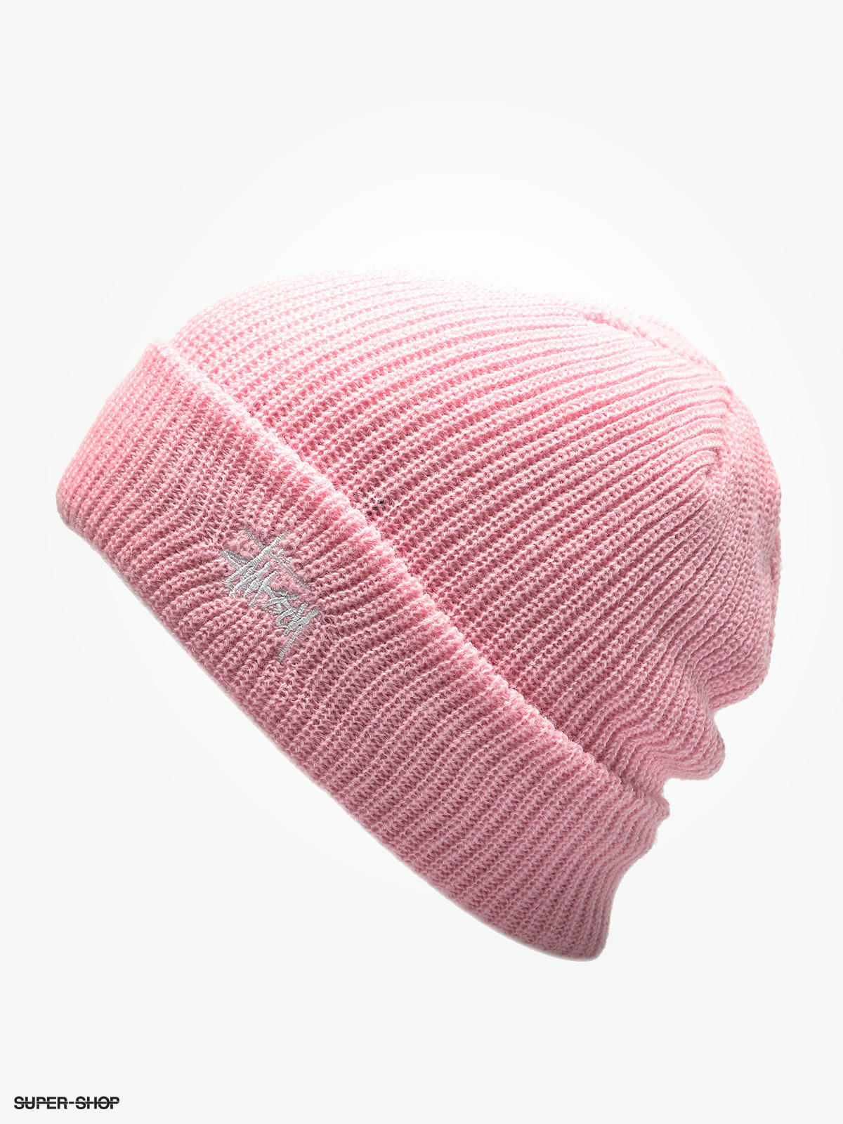 pink stussy beanie