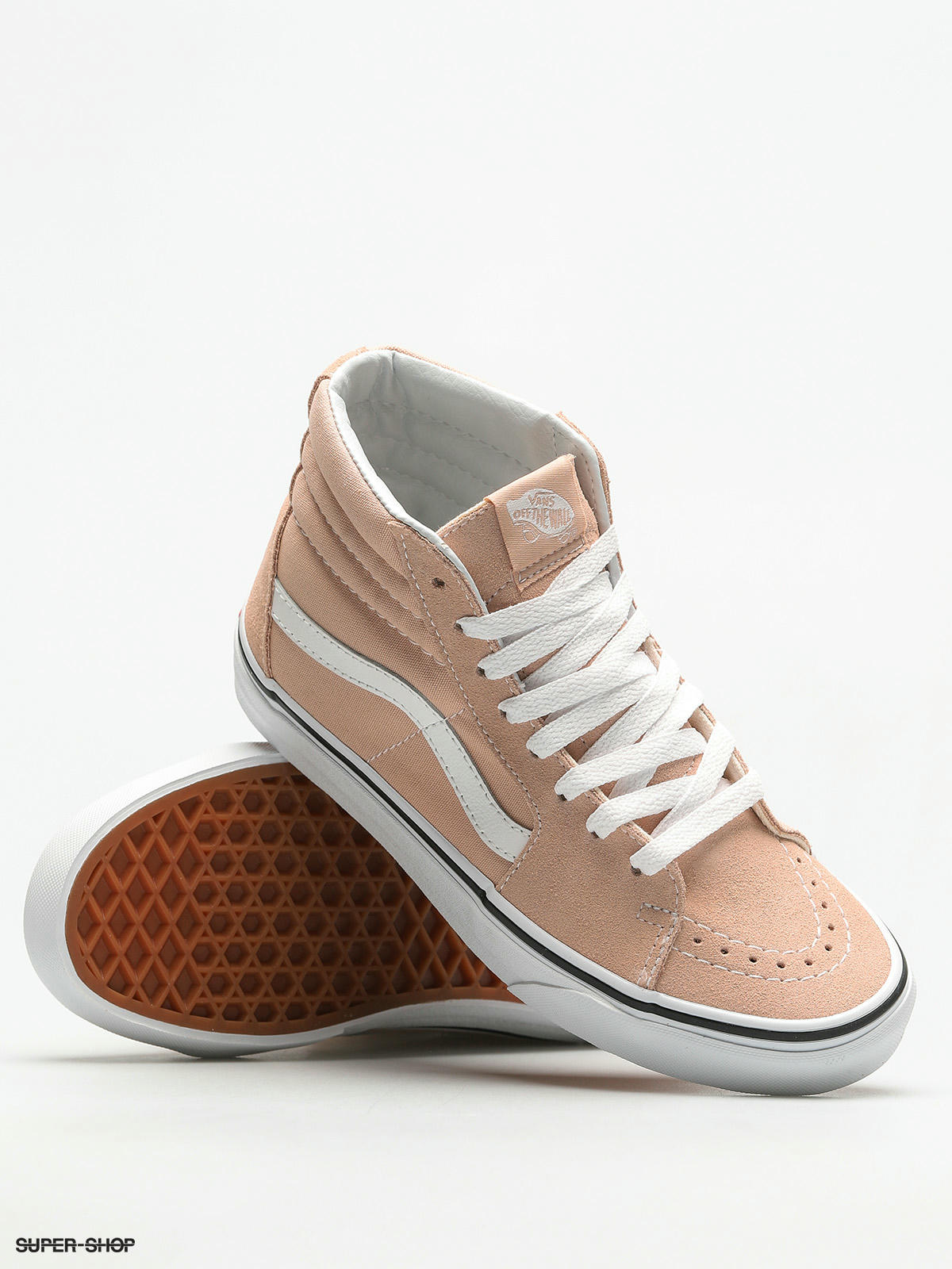 Vans sk8 hi hot sale frappe true white