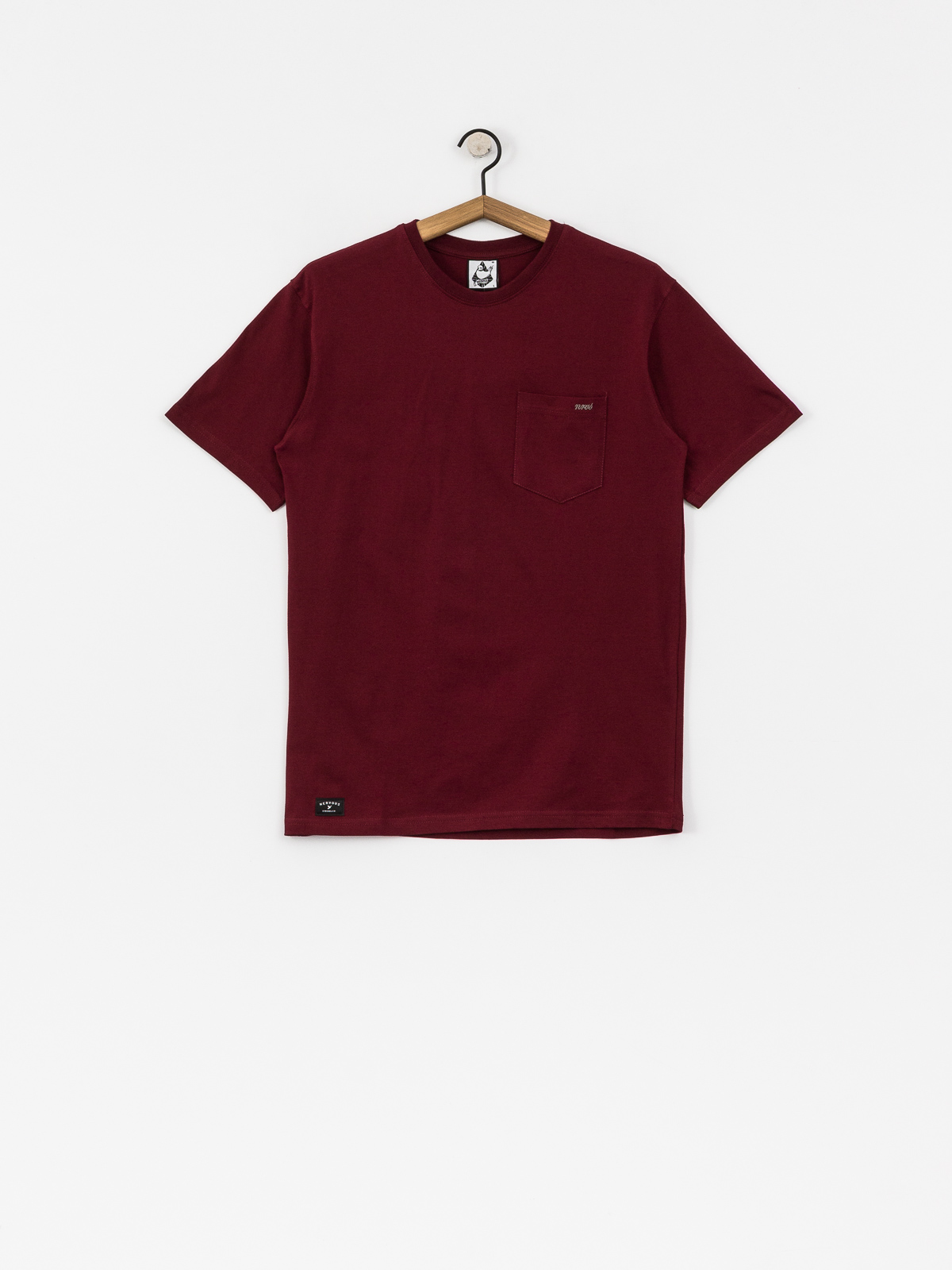 Nervous T-shirt Pocket (maroon)