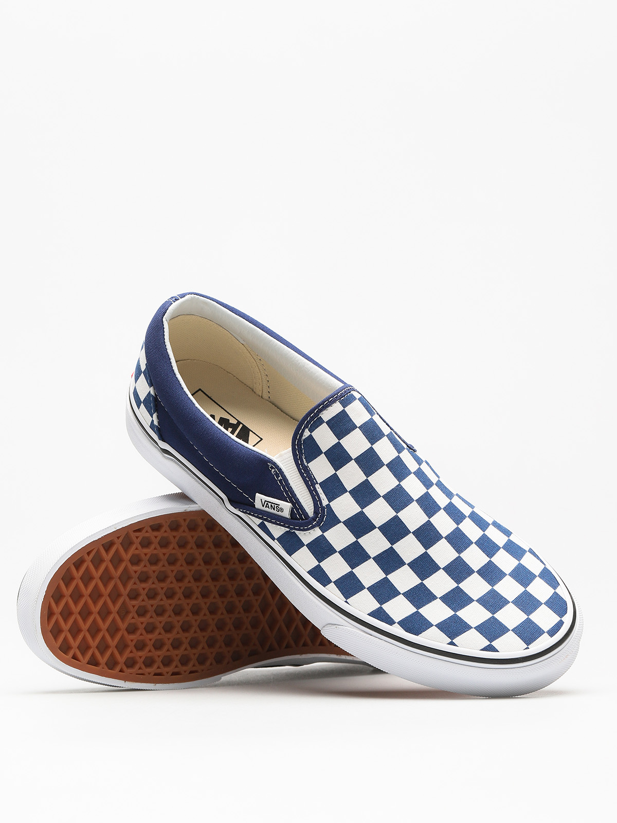 Vans Shoes Classic Slip On (checkerboard/estate/blue/true Vans Shoes Classic Slip On (checkerboard/estate/blue/true