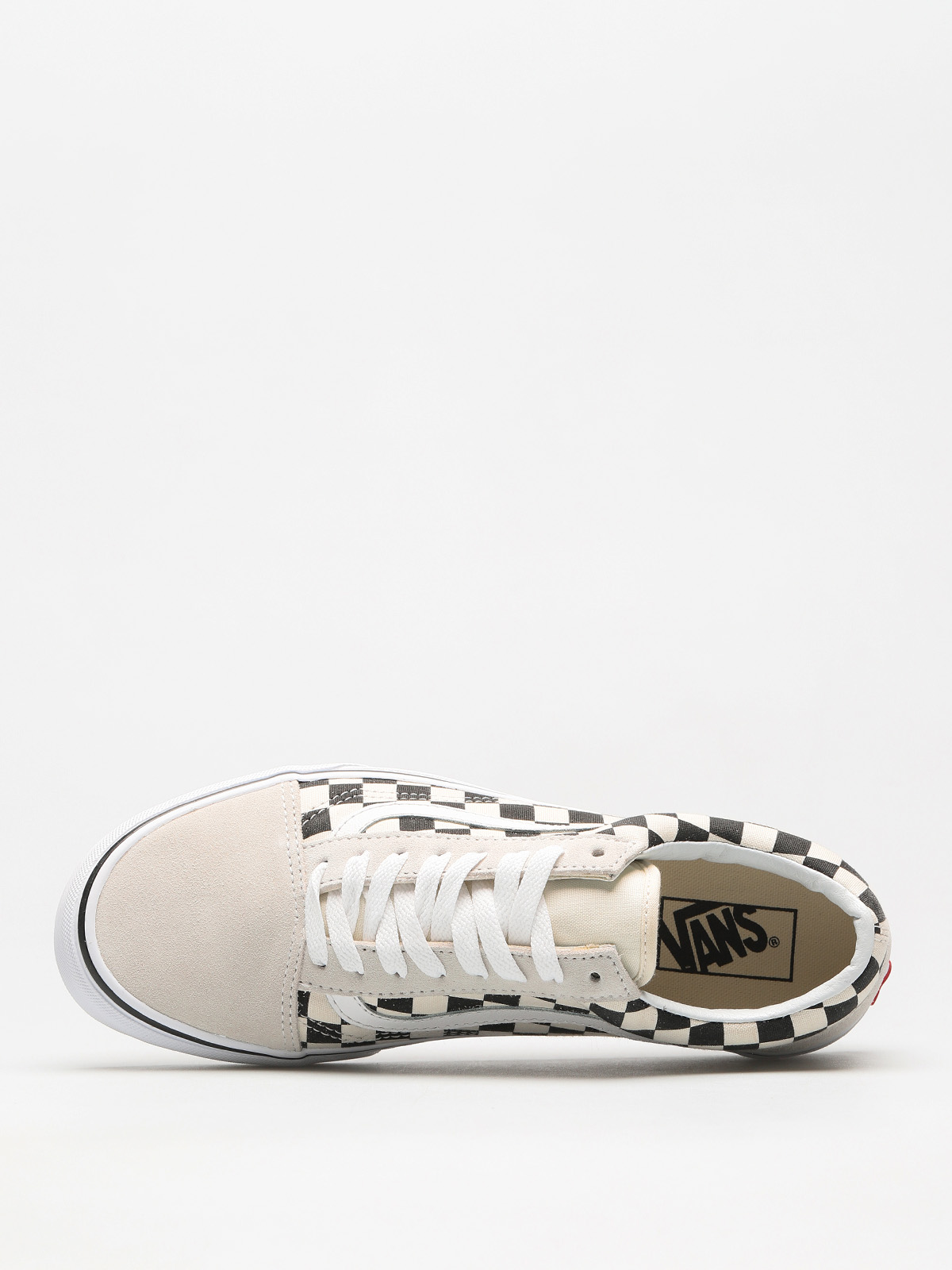 old skool checkerboard white