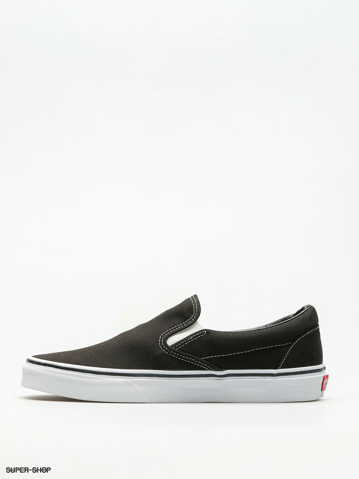 black slip on vans brown sole