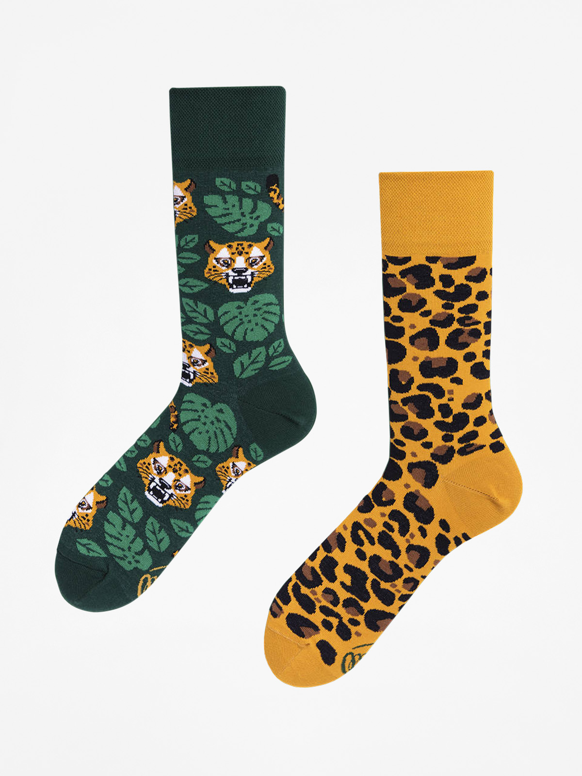Many Mornings Socks El Leopardo (green/yellow)