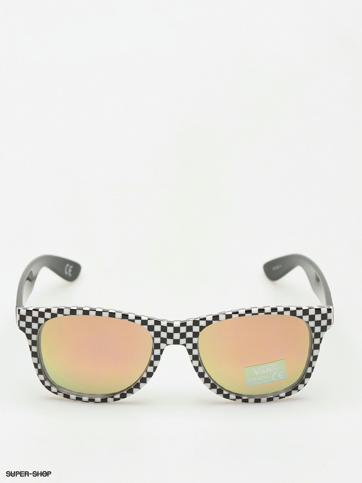 vans spicoli 4 checkerboard sunglasses in clear