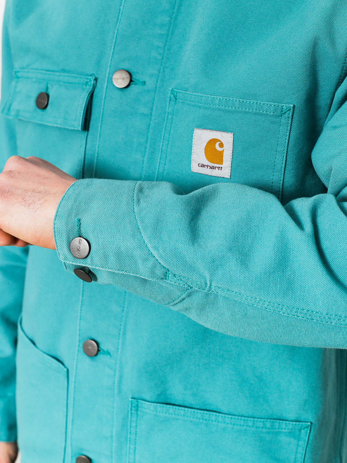 Carhartt Jacket Michigan Chore Coat (soft teal/dark navy)