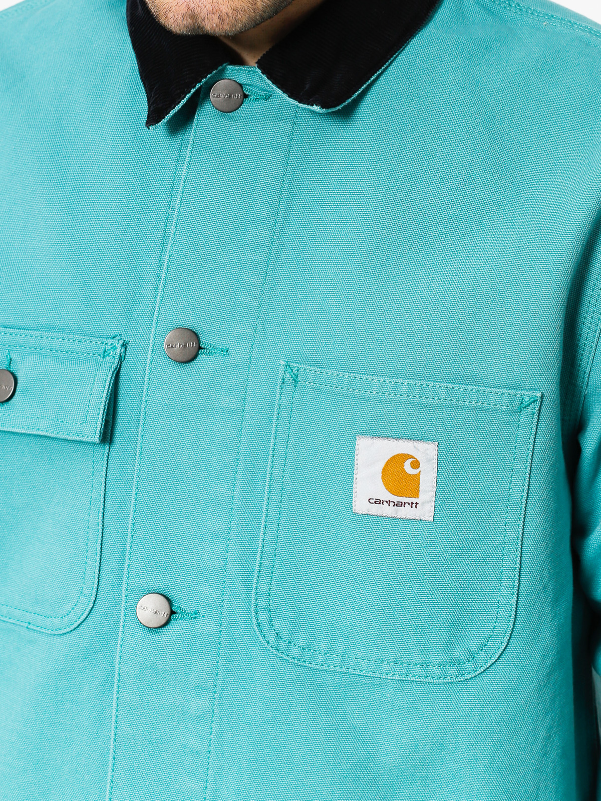 Carhartt Jacket Michigan Chore Coat (soft teal/dark navy)