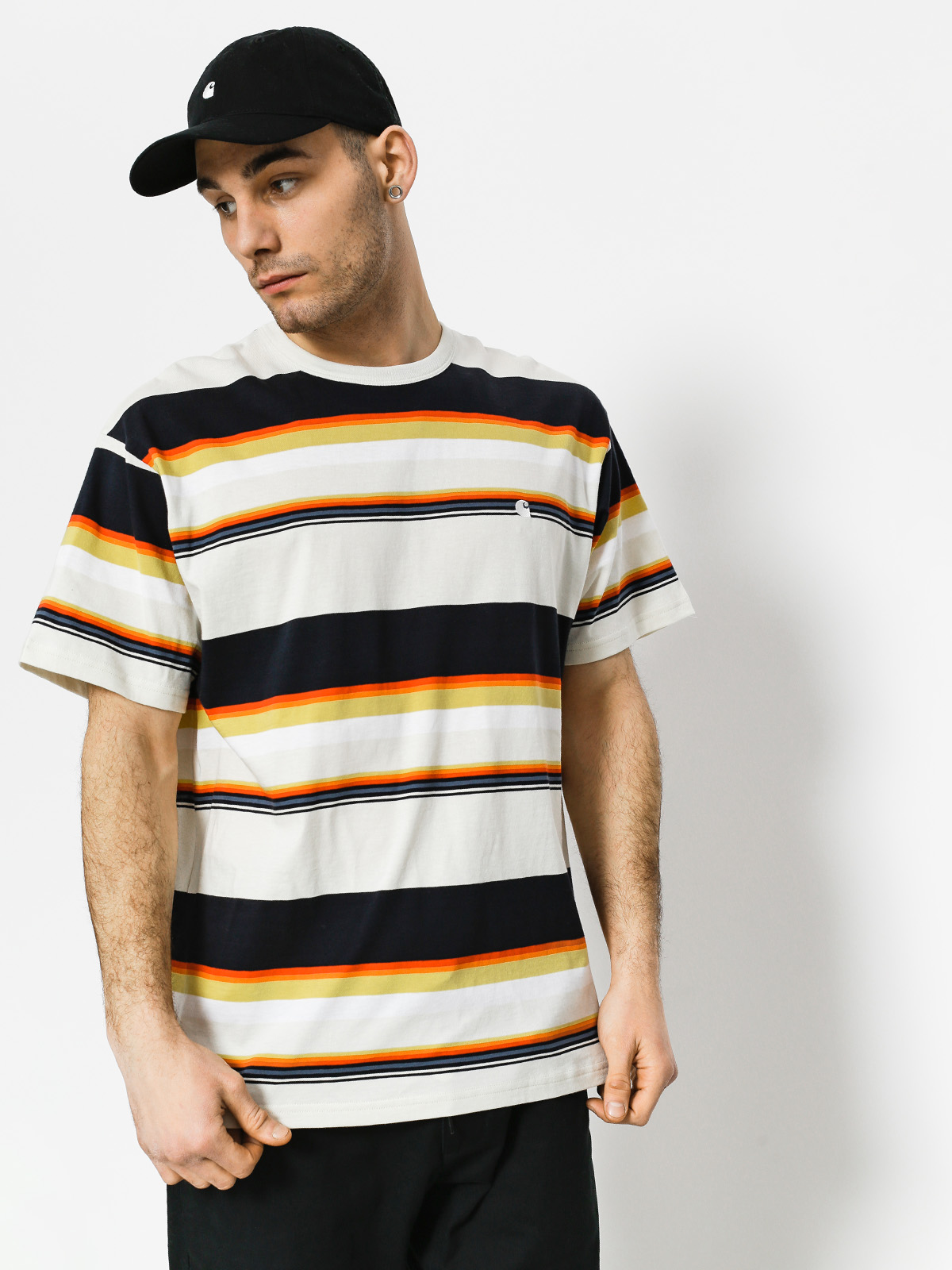 Carhartt T-shirt Sunder (sunder stripe wax/white)