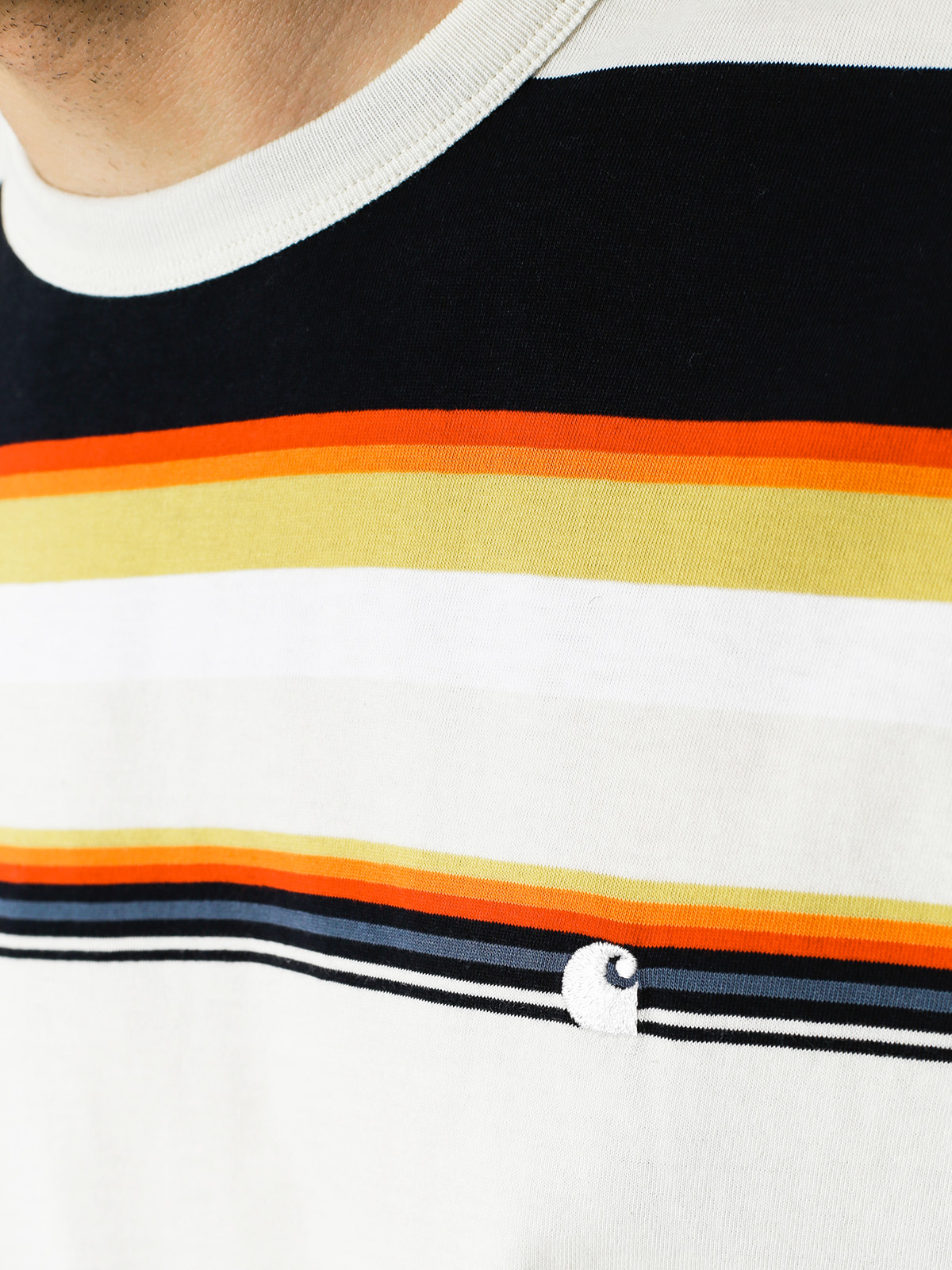 Carhartt T-shirt Sunder (sunder stripe wax/white)