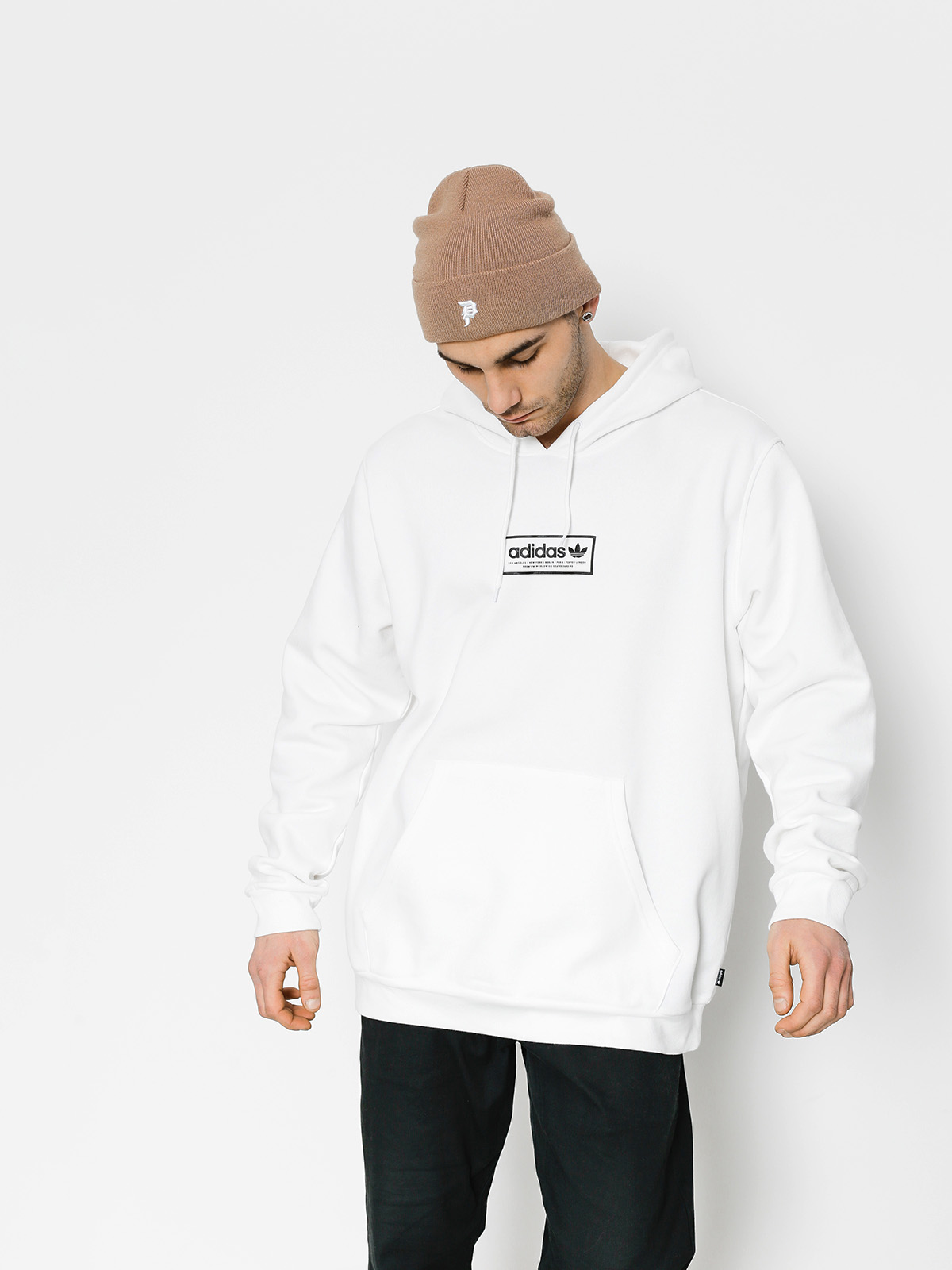 white and black adidas hoodie