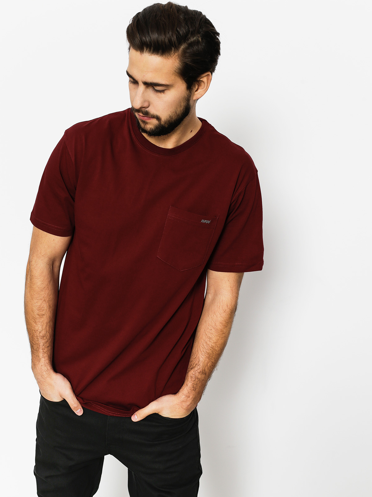 Nervous T-shirt Pocket (maroon)