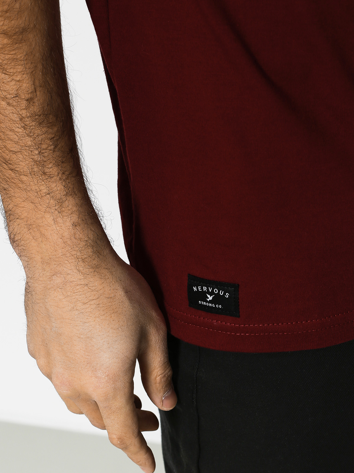 Nervous T-shirt Pocket (maroon)