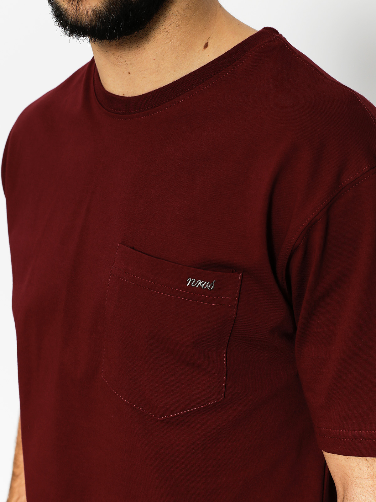 Nervous T-shirt Pocket (maroon)