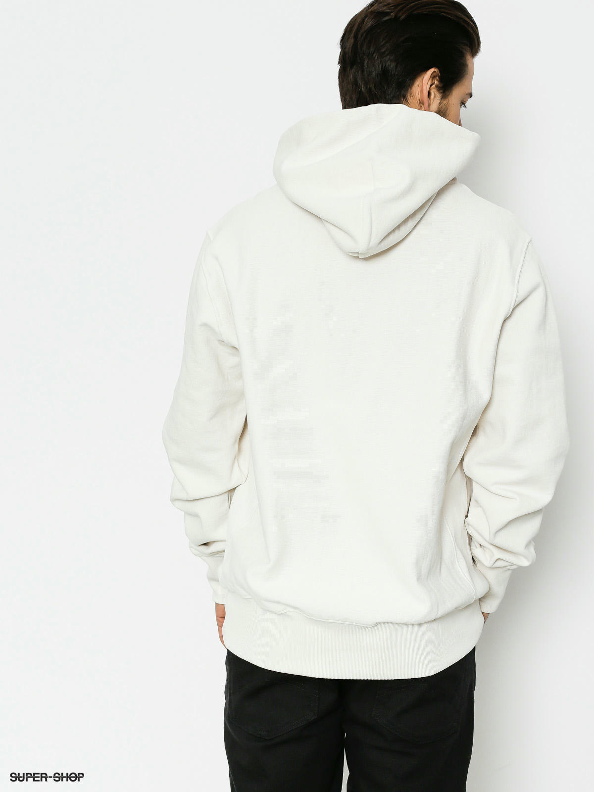 champion white fur hoodie