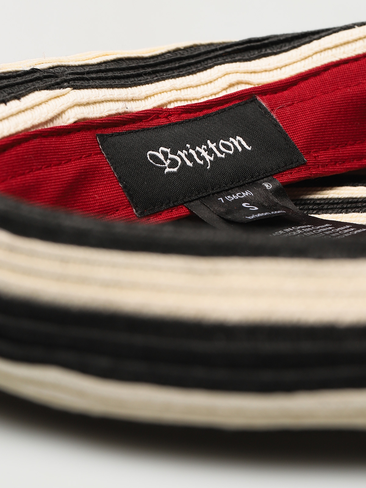 Brixton Flat cap Beret Audrey Straw Beret Wmn (black/white)