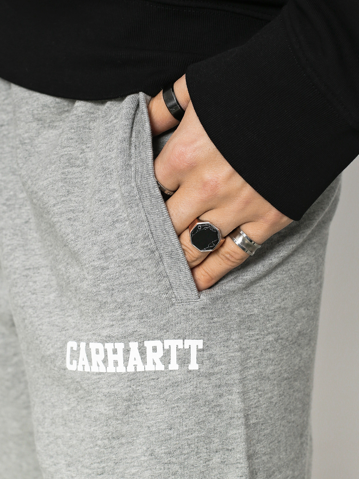 Carhartt Shorts College (grey heather/white)