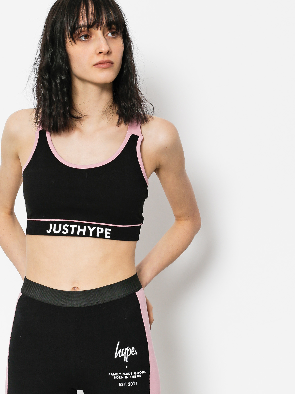 Hype Underwear Stanik sportowy Logo Wmn (black/pink)