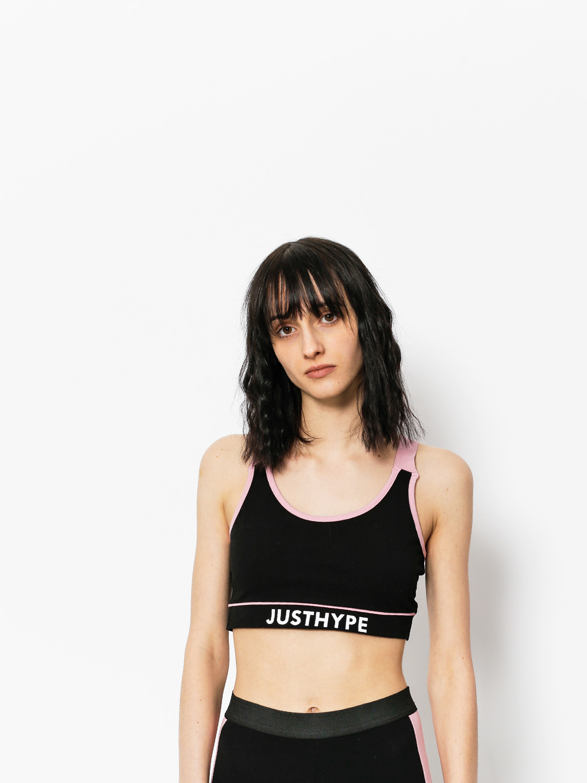 Hype Underwear Stanik sportowy Logo Wmn (black/pink)