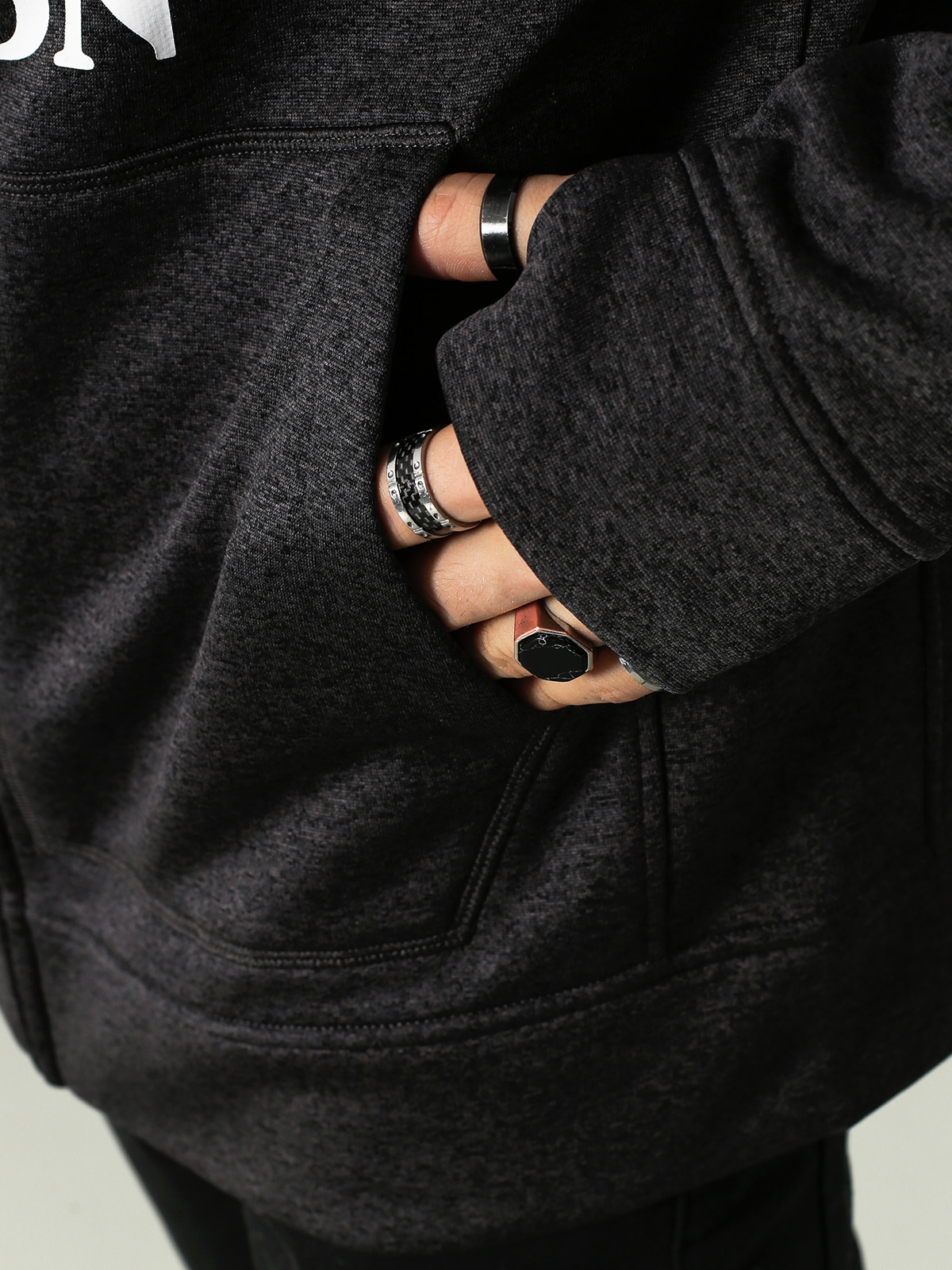 Mens Burton Hoodie Oak ZHD (true black heather)