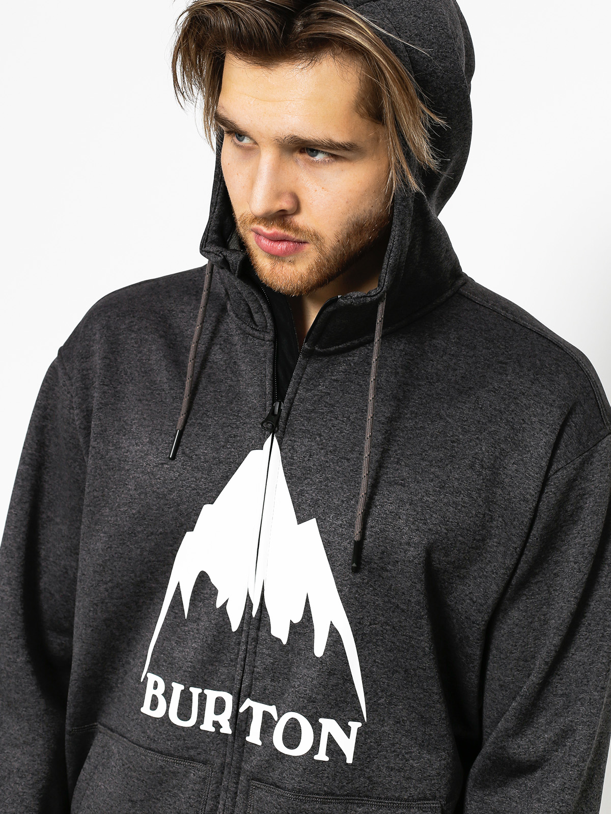 Mens Burton Hoodie Oak ZHD (true black heather)