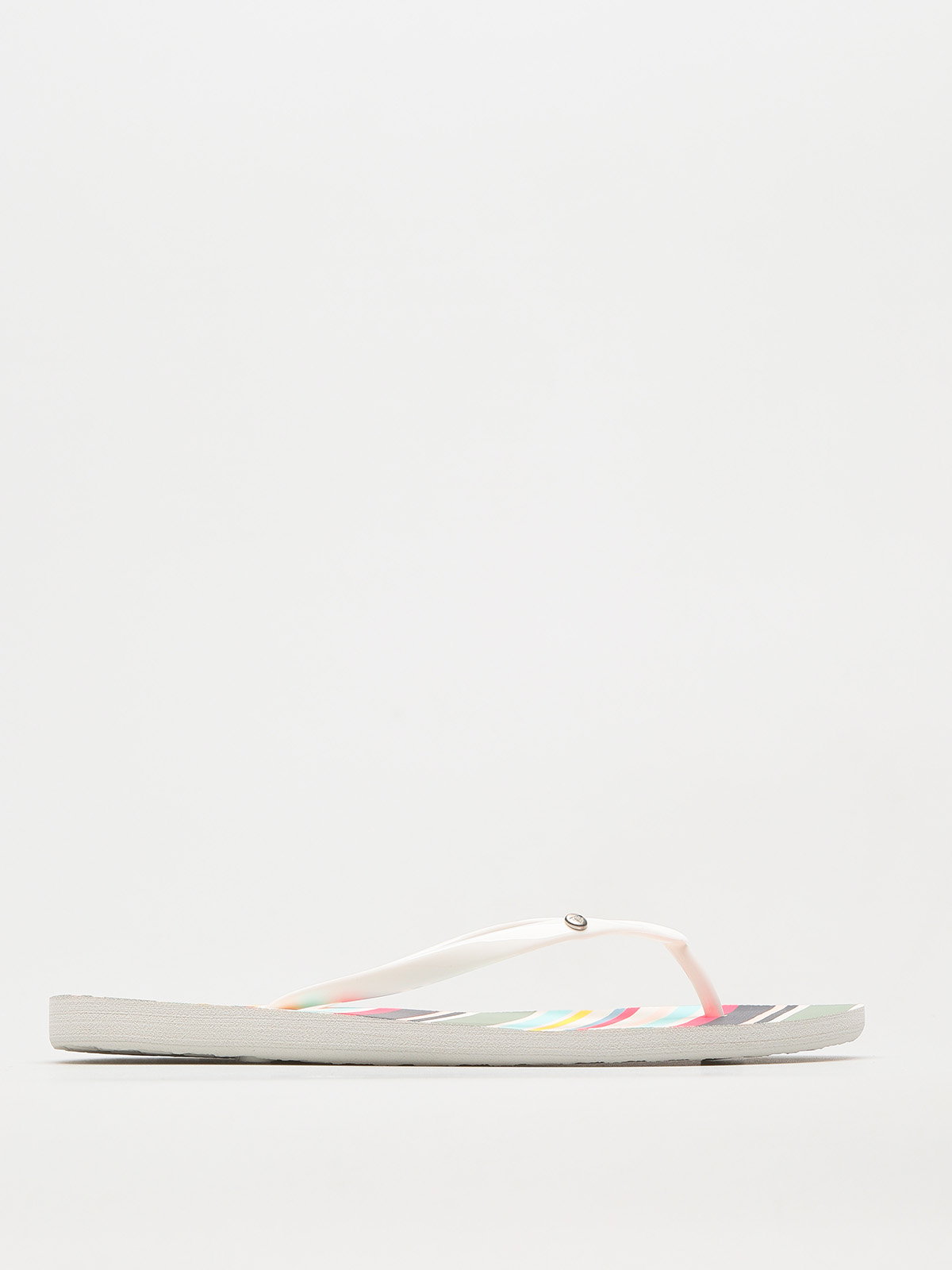 white roxy flip flops