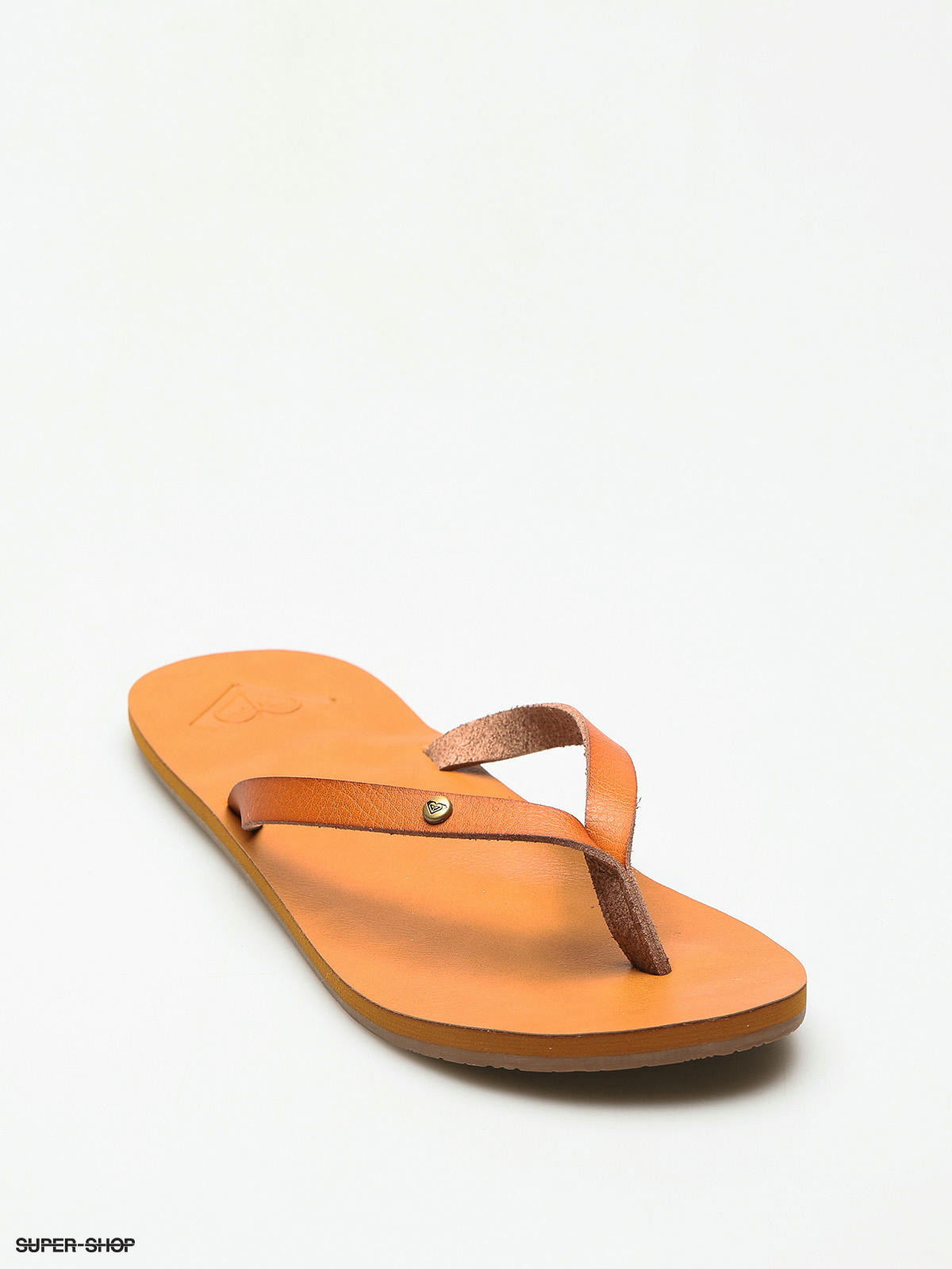 Roxy tan flip store flops