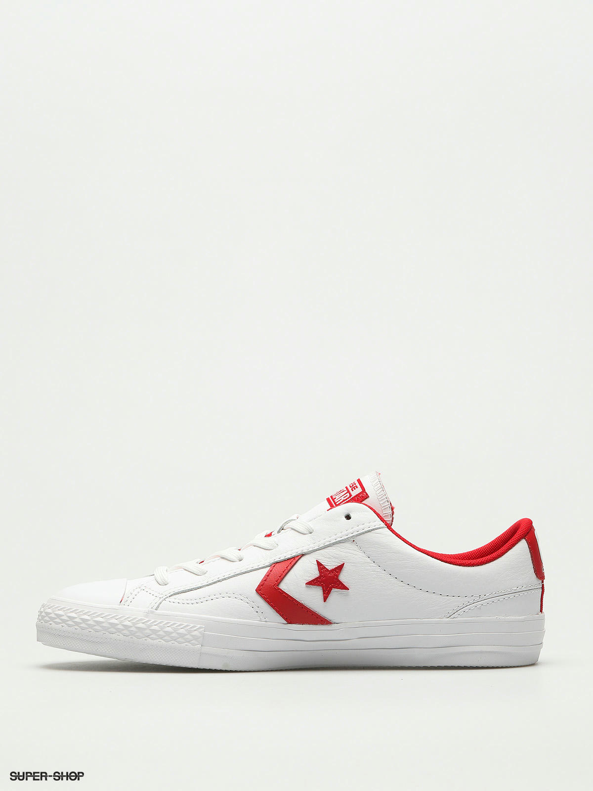 white converse with red star