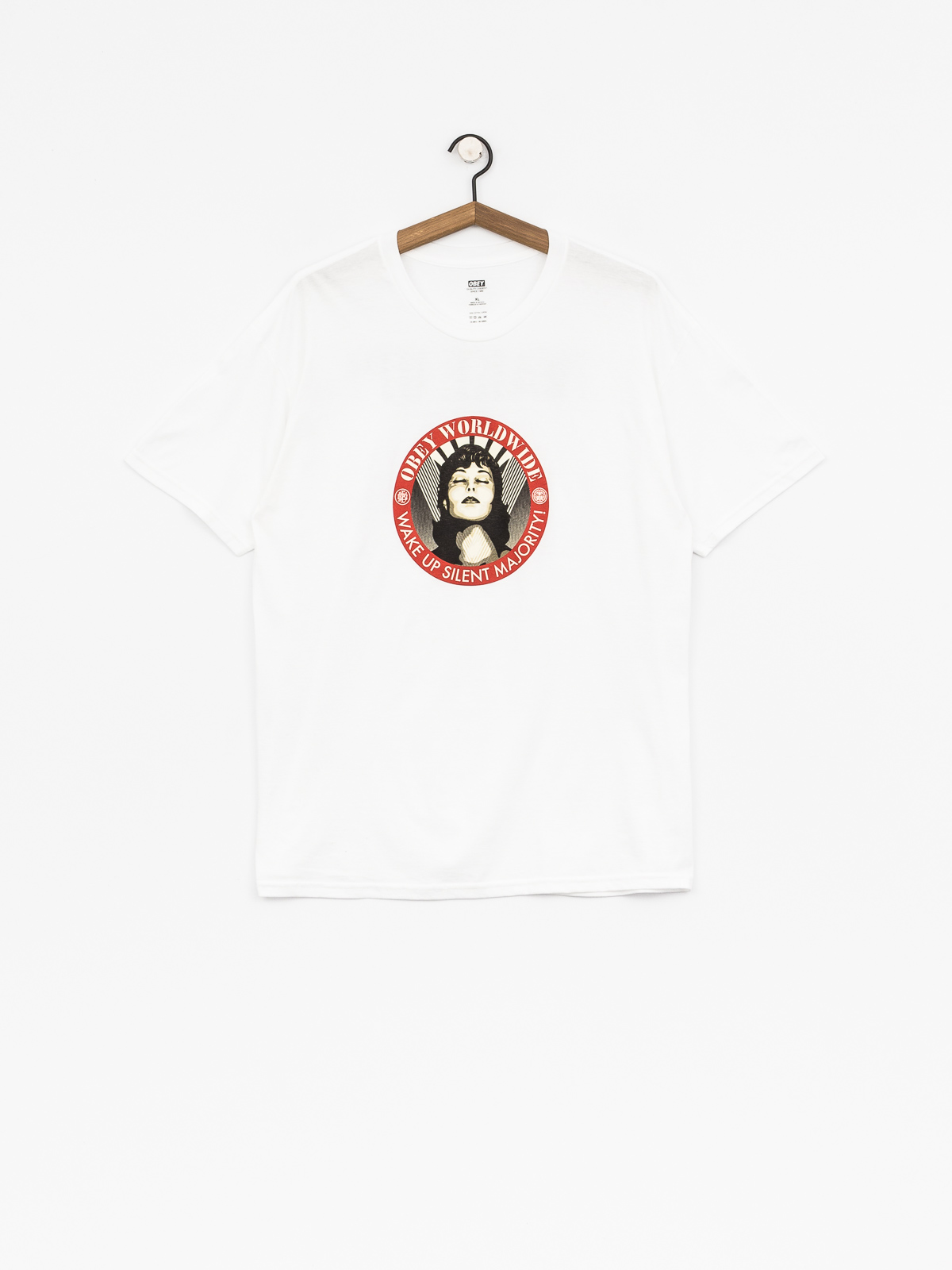 OBEY T-shirt Obey Wake Up Silent Majority (wht)