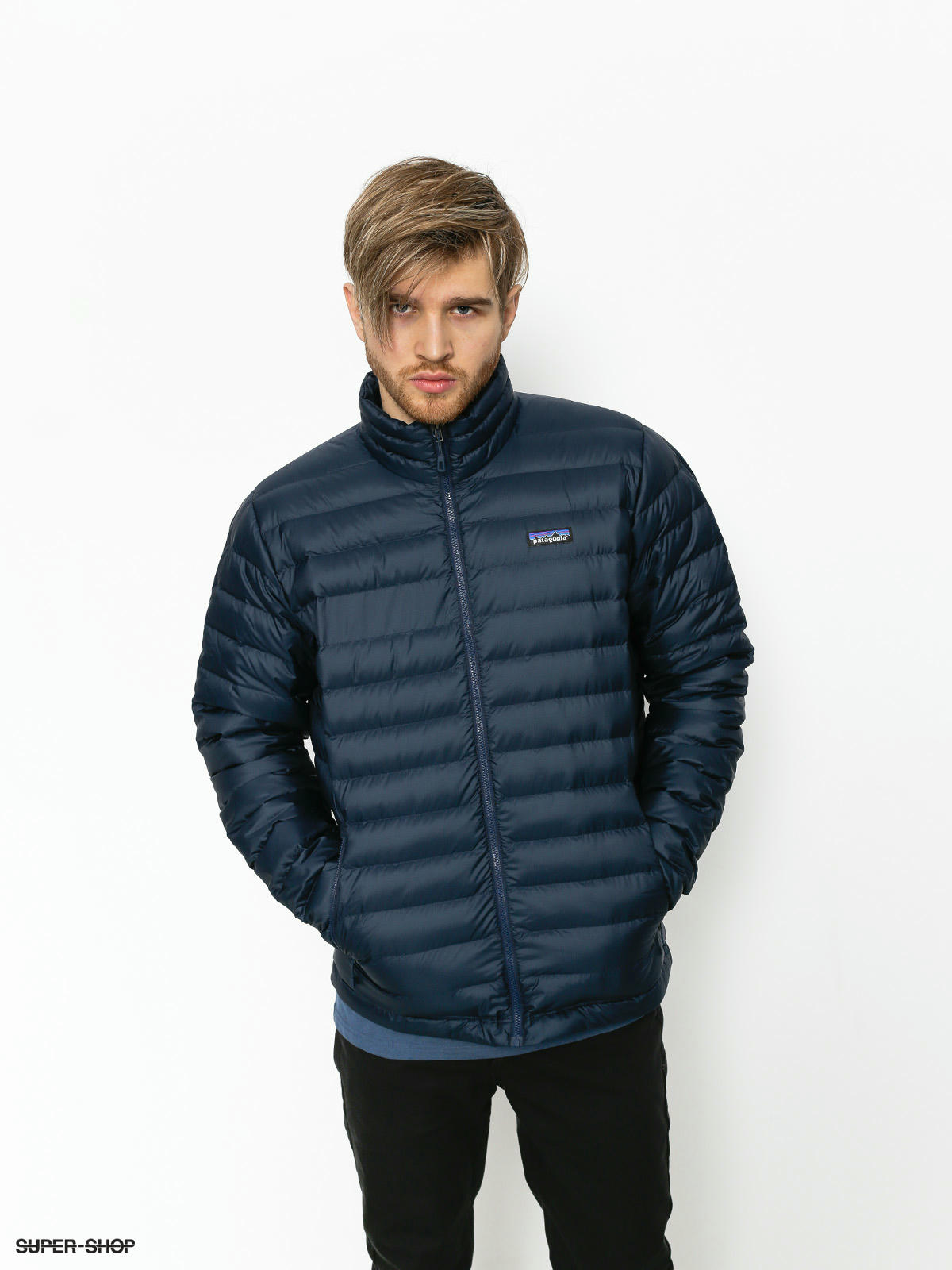 Patagonia down sweater jacket navy sale