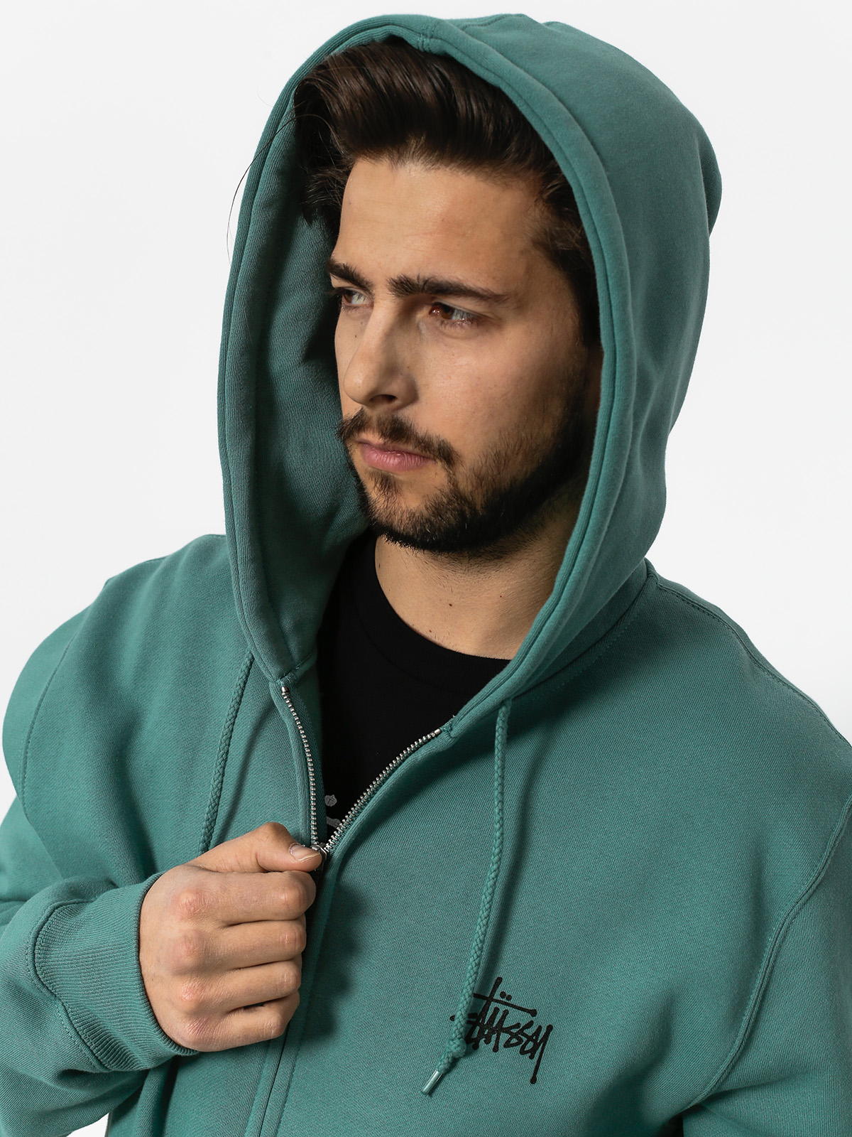 Stussy Hoodie Basic ZHD - green (sage)