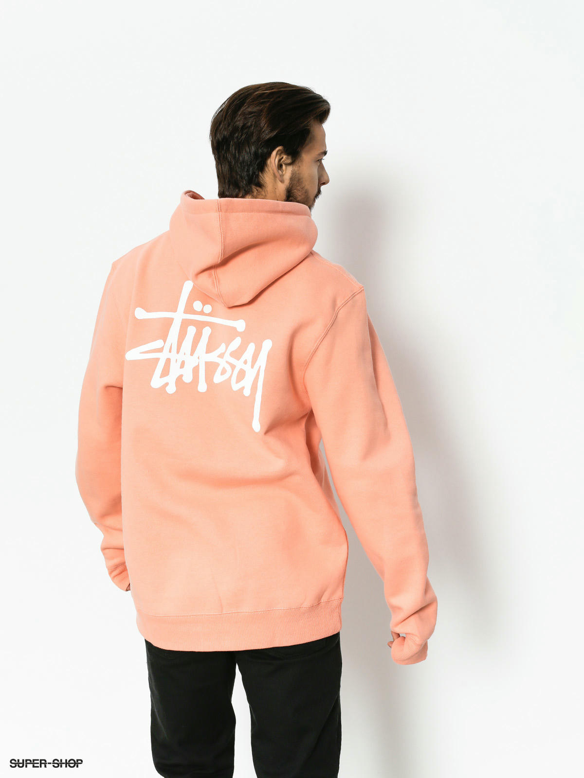 stussy salmon hoodie