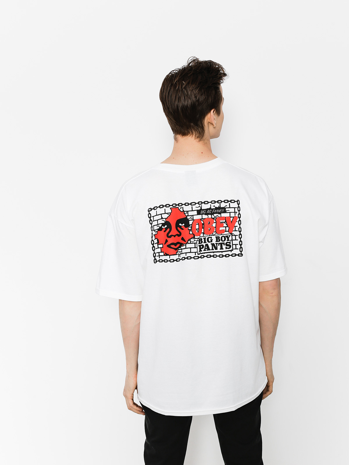 OBEY T-shirt Big Boy Pants Basic (wht)