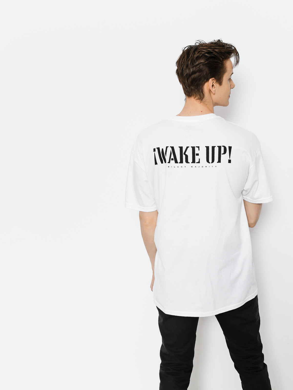 OBEY T-shirt Obey Wake Up Silent Majority (wht)