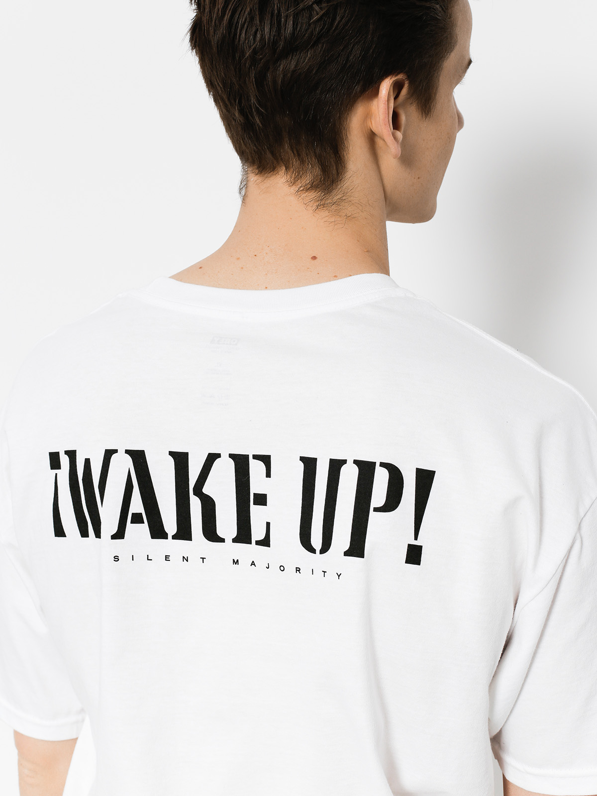 OBEY T-shirt Obey Wake Up Silent Majority (wht)